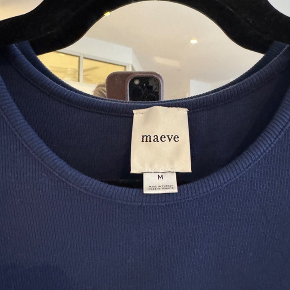 Maeve Deep Blue Bubble Peplum Tank - Picture 2 of 3